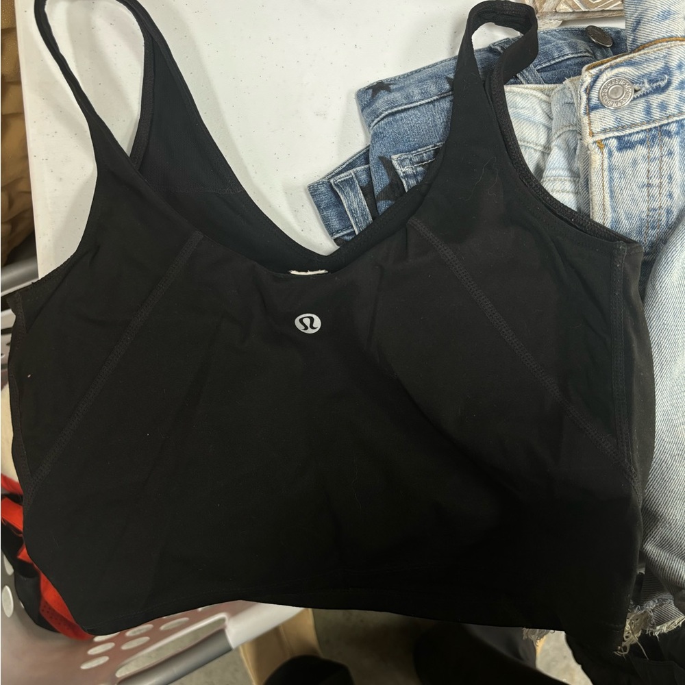 Lululemon black tank top size 2
